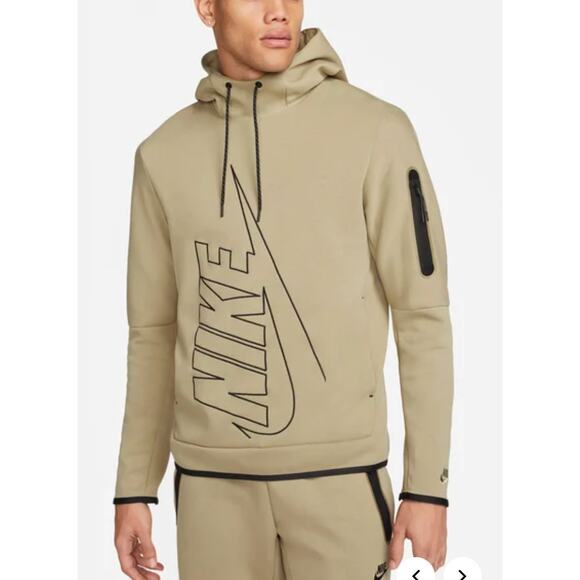 Nike Tech Fleece Men's Pullover Graphic Hoodie Size Large athleisure - Picture 1 of 8